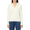 Lucky Brand Women’s Pullover Ribbed Hoodie (7gg)(Marshmallow)