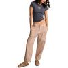 Lucky Brand Women’s Straight Leg Slub Cargo Pant(Etherea)