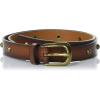 Lucky Brand Women’s Studded Leather Belt | Stylish | Classic | Modern | Jeans | Pants | Skirt | Dress(Domed Studded – Tan)