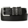 Lucky Brand Women’s Studded Leather Belt | Stylish | Classic | Modern | Jeans | Pants | Skirt | Dress(Multiple Keeper Stud Trim – Black)