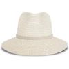 Lucky Brand Women’s Summer Straw Wide Brim Boater Panama Adjustable Hat (One Size Fits Most), Leather Tie-Cream