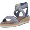 Lucky Brand Women’s Thimba Wedge Sandal(Dark Chambray)