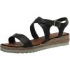 Lucky Brand Women’s Trianna Wedge Sandal(Black)