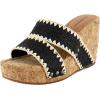 Lucky Brand Women’s Vickta Wedge Sandal(Black)