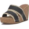 Lucky Brand Women’s Vickta Wedge Sandal(Black Woven)
