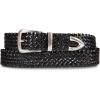 Lucky Brand Women’s Western-Inspired Leather Belt | Classic | American Heritage | Casual | Vintage | Cowboy(Braided – Black)