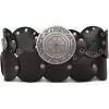 Lucky Brand Women’s Western-Inspired Leather Belt | Classic | American Heritage | Casual | Vintage | Cowboy(Grommet Concho – Black)