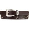 Lucky Brand Women’s Western-Inspired Leather Belt | Classic | American Heritage | Casual | Vintage | Cowboy(Studded Leather – Brown)
