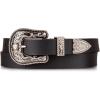 Lucky Brand Women’s Western-Inspired Leather Belt | Classic | American Heritage | Casual | Vintage | Cowboy(Western Buckle and Tip – Black)