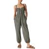 Lucky Brand Womens Women’s Tie Front Utility Jumpsuit(Raven)