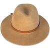 Lucky Brand Womens Wool Fedora Wide Brim Adjustable Hat with Faux Suede Tie (One Size Fits Most)(Khaki)