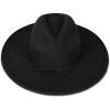 Lucky Brand Womens Wool Felt Fabric Wide Brim Ranger Boater Adjustable Hat (One Size Fits Most)(Ranger – Black)