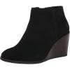 Lucky Brand Women’s Zorla Wedge Bootie Ankle Boot(Black Suede)