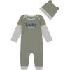 Lucky Brand baby-boys 2 Pieces Coverall Set(Shadow/Heather)