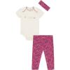 Lucky Brand baby-girls 3 Pieces Pant Set(Red Plum/Oatmeal)