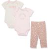 Lucky Brand boys 3 Pieces Pant Set(Pink/Egret/Fawn)