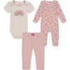 Lucky Brand boys 3 Pieces Pant Set(Rose/Oatmeal/Heather)