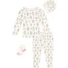 Lucky Brand boys 3 Pieces Pant Set(White/Country Rose)