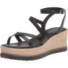 Lucky Brand womens Carolie Espadrille Wedge Sandal(Black)