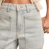 Lucky Brand Womens Lucky Legend Crop Patch Pocket Wide Leg(Glaze Up Wash)