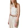 Lucky Brand Women’s Embroidered Crop Top(Turtledove)