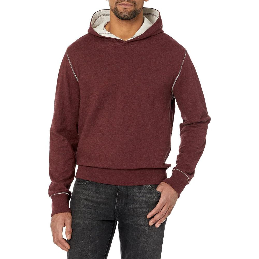 imageLucky Brand Mens Relaxed Fit Super Soft HoodieBurgundy