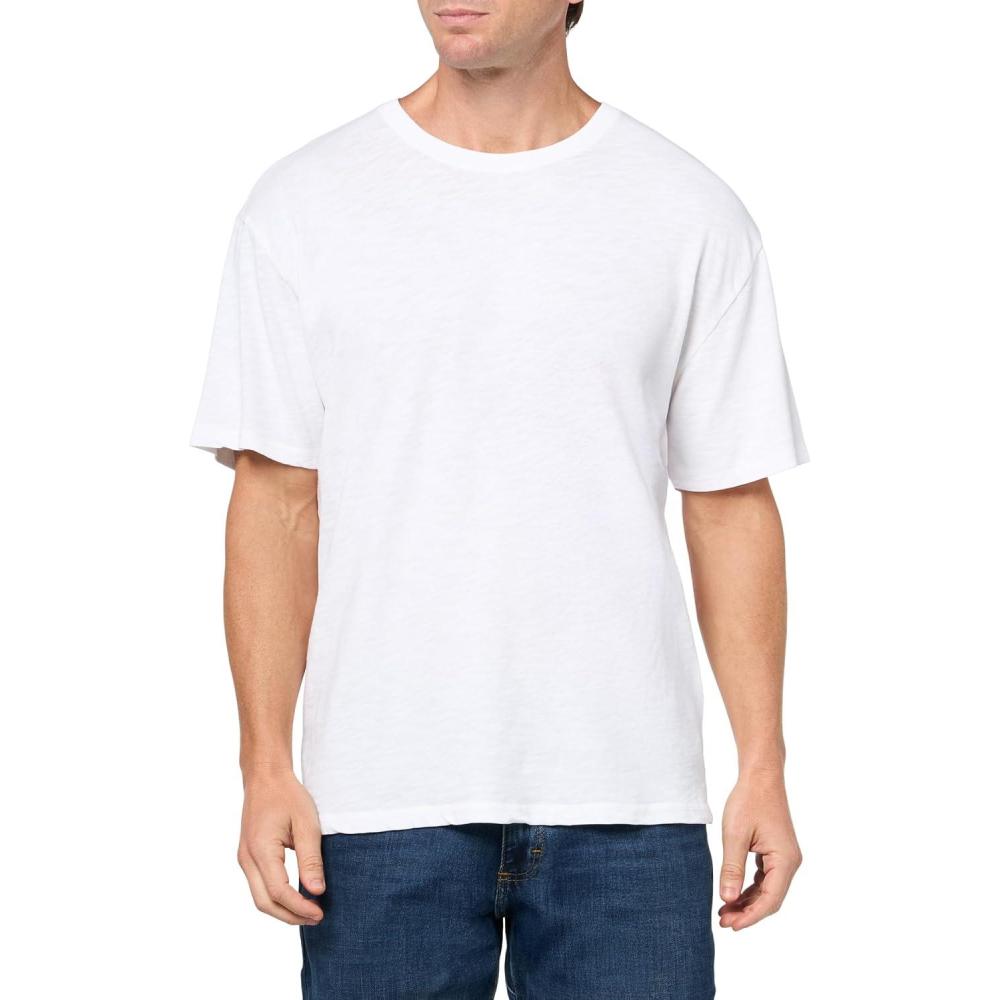 imageLucky Brand Mens Weekend Jersey Relaxed Crew Neck TeeBright White