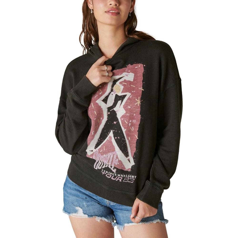 imageLucky Brand Womens Bowie Tour 83 PulloverBlack