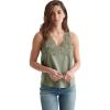 Lucky Brand Women’s Sleeveless V-Neck Cutwork Tank Top(Sea Spray)