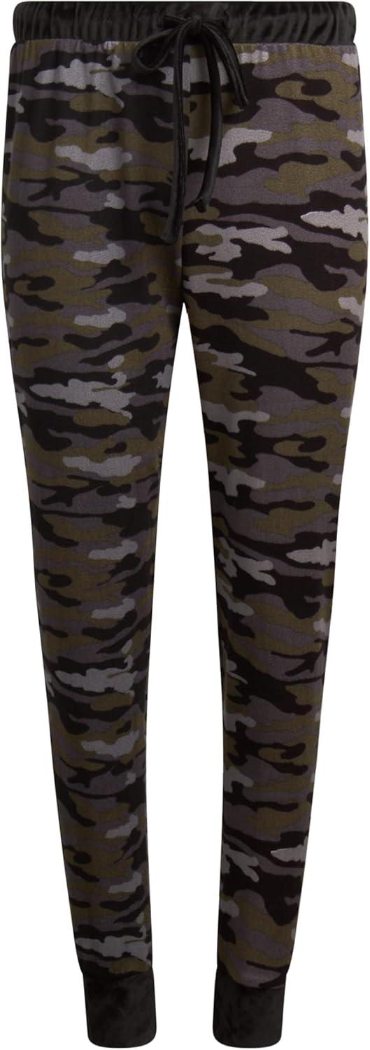 imageLucky Brand Womens Pajama Set 2 Piece Long Sleeve Sleep Shirt and Jogger Pants with Velour Trim SXLDusky Green