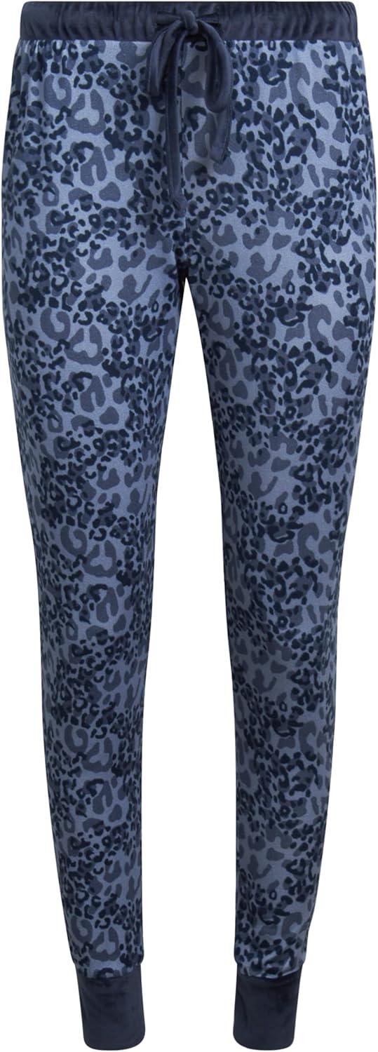 imageLucky Brand Womens Pajama Set 2 Piece Long Sleeve Sleep Shirt and Jogger Pants with Velour Trim SXLSpots in Motion