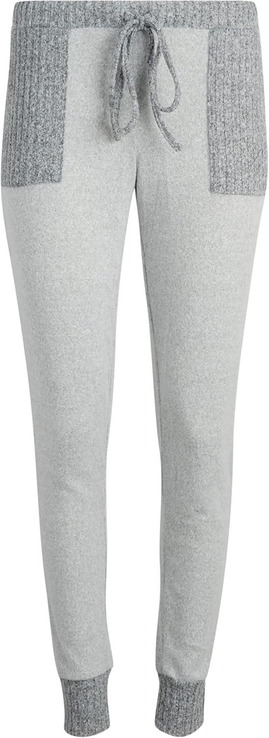 imageLucky Brand Womens Pajama Set 2 Piece Ribbed Hacci Long Sleeve and Joggers SleepwearHeather Grey