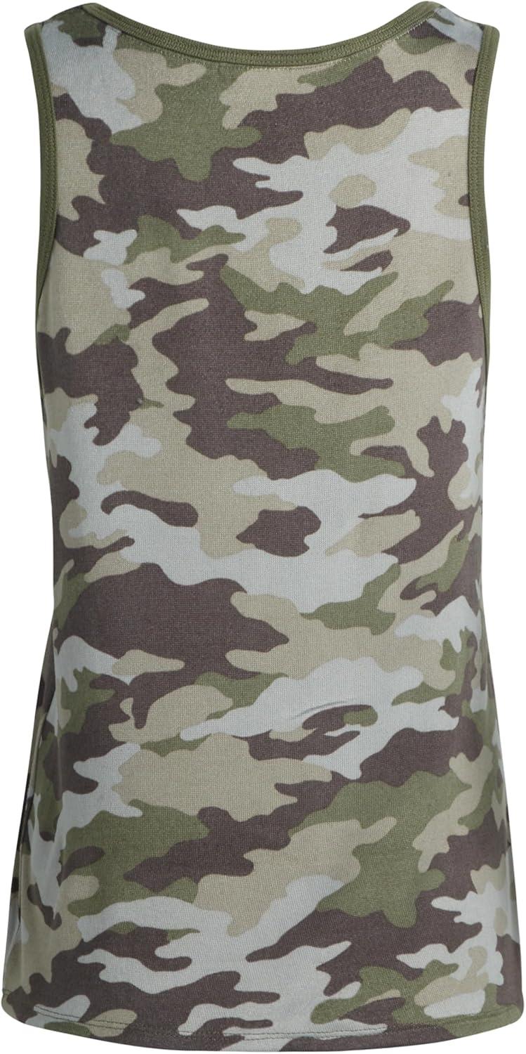 imageLucky Brand Womens Pajama Set 4 Piece Sleep Shirt Tank Top Pajama Pants Lounge Shorts SXLCamo