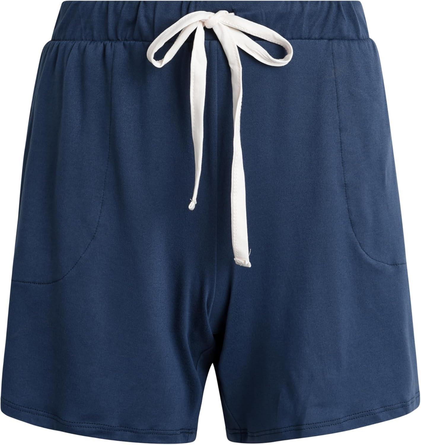 imageLucky Brand Womens Pajama Set  4 Piece Sleep Shirt Tank Top Pajama Pants Lounge Shorts SXLVintage Indigo