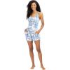 Lucky Brand Womens 2 Piece Lounge Set, Lightweight Soft Pajamas Sleepwear Crossback Tank Top and Sleep Shorts(Blue Tie Dye)