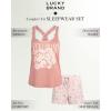 Lucky Brand Womens 2 Piece Lounge Set, Lightweight Soft Pajamas Sleepwear Crossback Tank Top and Sleep Shorts(Daisy Bunch)