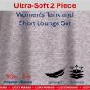 Lucky Brand Womens 2 Piece Lounge Set, Lightweight Soft Pajamas Sleepwear Crossback Tank Top and Sleep Shorts(Grey)