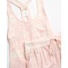 Lucky Brand Womens 2 Piece Lounge Set, Lightweight Soft Pajamas Sleepwear Crossback Tank Top and Sleep Shorts(Pink Tie Dye)