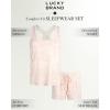 Lucky Brand Womens 2 Piece Lounge Set, Lightweight Soft Pajamas Sleepwear Crossback Tank Top and Sleep Shorts(Pink Tie Dye)