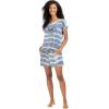 Lucky Brand Women’s 2 Piece Pajama Set, Roll Sleeve Top & Shorts, Casual Sleepwear and Loungewear, Cozy Soft Pjs(Ocean Tie Dye)