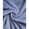 Lucky Brand Women’s Bathrobe Fleece Shawl Collar Belted Robe with Hood(Blue)