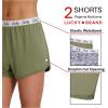 Lucky Brand Women’s Pajama Bottoms – Ultra-Soft 2 Pack Sleep and Lounge Sweat Shorts, Cortos de Pijama para Mujer(Green/Camo)