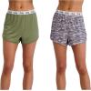 Lucky Brand Women’s Pajama Bottoms – Ultra-Soft 2 Pack Sleep and Lounge Sweat Shorts, Cortos de Pijama para Mujer(Green/Camo)