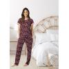 Lucky Brand Women’s Pajama Set – 4 Piece Sleep Shirt, Tank Top, Pajama Pants, Lounge Shorts (S-XL)(Red Paisley)