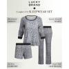 Lucky Brand Women’s Pajama Set 3Piece(Diamond Snake Geo)