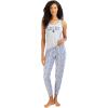 Lucky Brand Women’s Pants Set, 3 Piece T-Shirt, Tank, Top, and Joggers, Casual Everyday Loungewear for Women (S-XL)(Heather Grey)