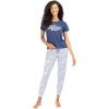 Lucky Brand Women’s Pants Set, 3 Piece T-Shirt, Tank, Top, and Joggers, Casual Everyday Loungewear for Women (S-XL)(Indigo Blue)