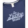Lucky Brand Women’s Pants Set, 3 Piece T-Shirt, Tank, Top, and Joggers, Casual Everyday Loungewear for Women (S-XL)(Indigo Blue)