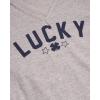 Lucky Brand womens Drapy Graphic Tee T-shirt and Short Pajama Set(Heather Grey)