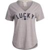 Lucky Brand womens Drapy Graphic Tee T-shirt and Short Pajama Set(Heather Grey)